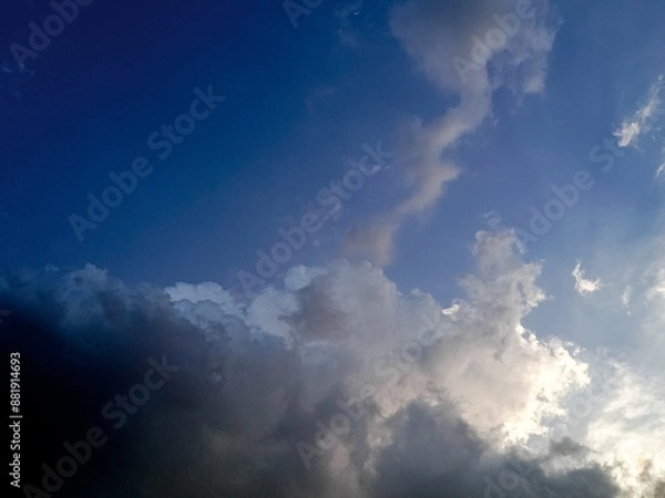 Fototapeta clouds thick clouds sun peeping throw clouds