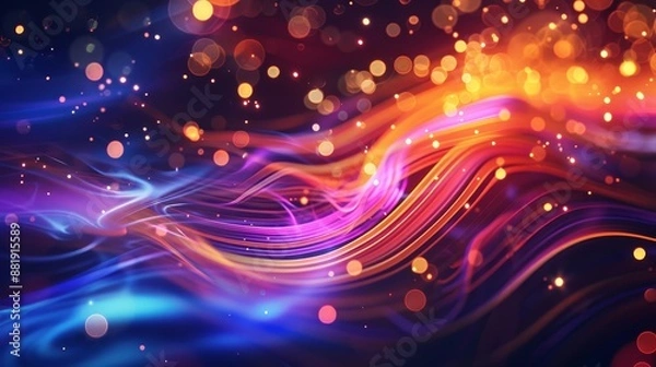 Obraz Dynamic background with swirling patterns and vibrant Easter-themed colors