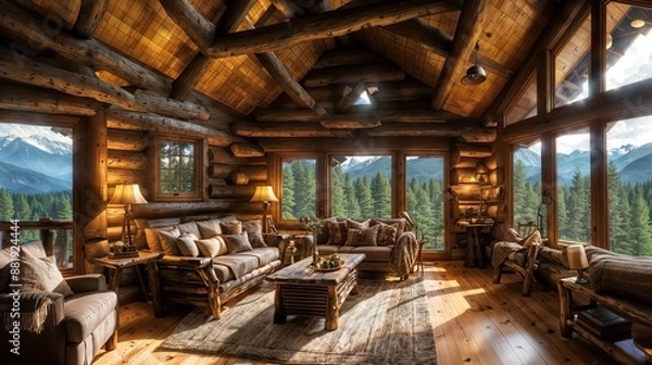 Obraz 温かみのあるロッジ