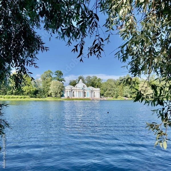 Obraz pavilion on the lake