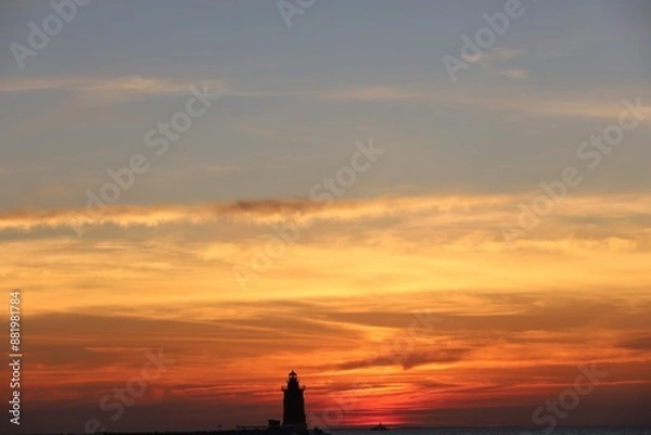 Obraz sunset over the river