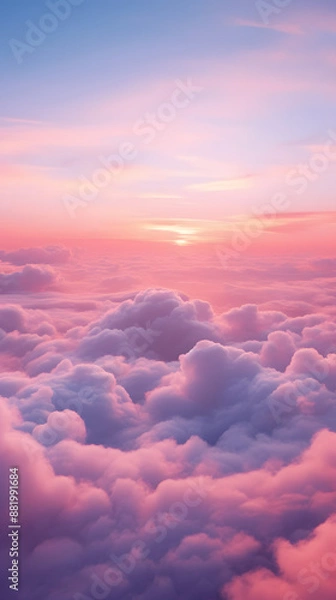 Obraz digital vintage pink clouds graphics poster mobile phone background