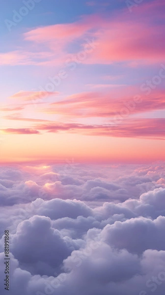 Fototapeta digital vintage pink clouds graphics poster mobile phone background