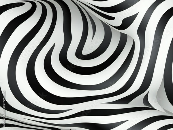 Obraz A mesmerizing black and white spiral pattern