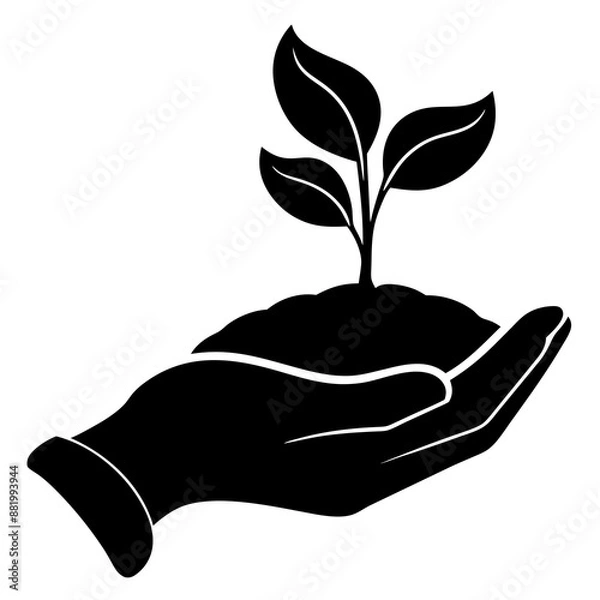 Fototapeta hand holding a tree