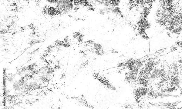 Fototapeta Abstract Black and White Illustration Texture. Grunge Vintage Surface with Dirty Pattern in Cracks, Spots, Dots. Abstract Monochrome Background