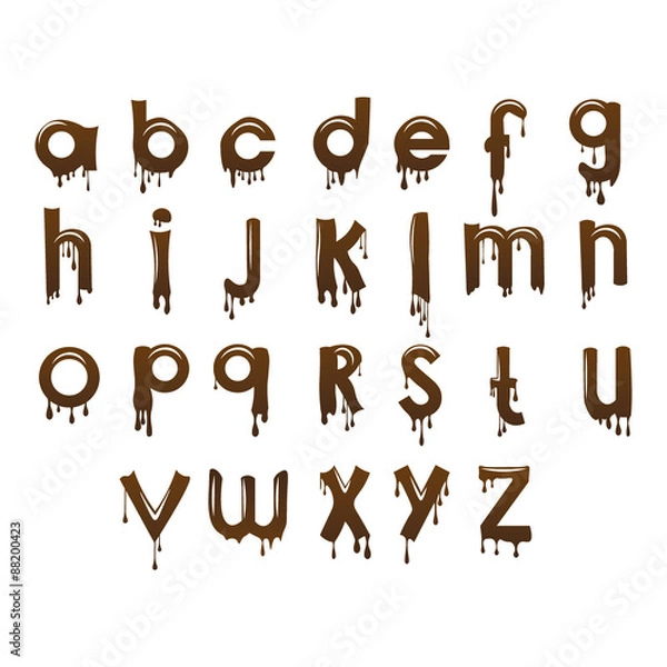 Obraz Chocolate font alphabet