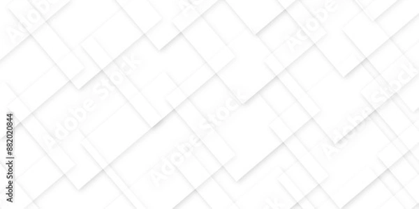 Fototapeta Abstract modern white and gray pattern geometric luxury gradient line background random square shape design. 3d shadow effects, modern design template background. layered geometric triangle shapes.