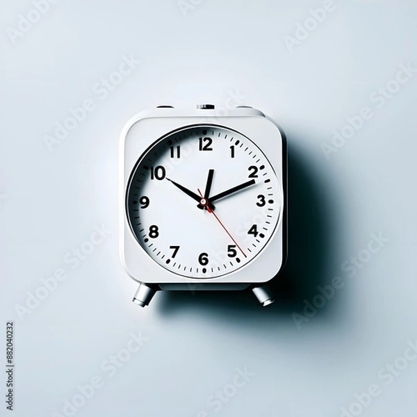 Obraz clock on light blue background