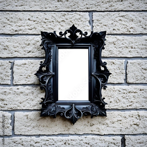 Obraz beautiful black frame on the wall