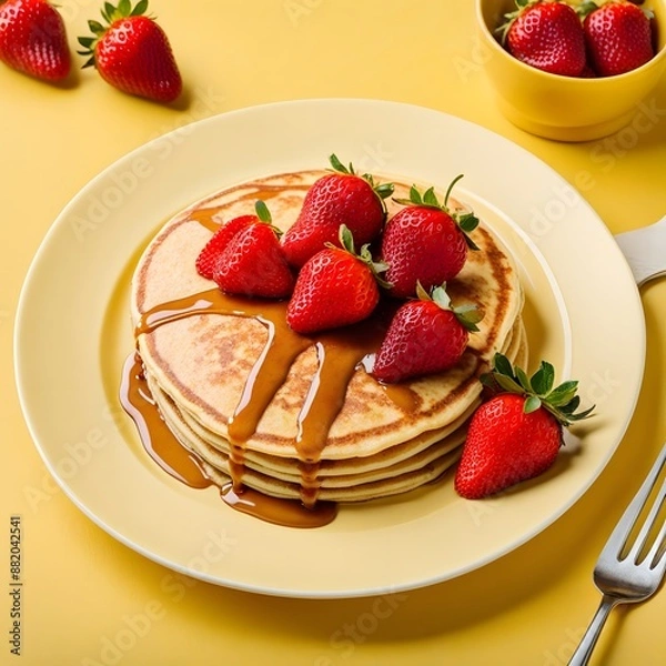 Obraz pancakes with strawberries