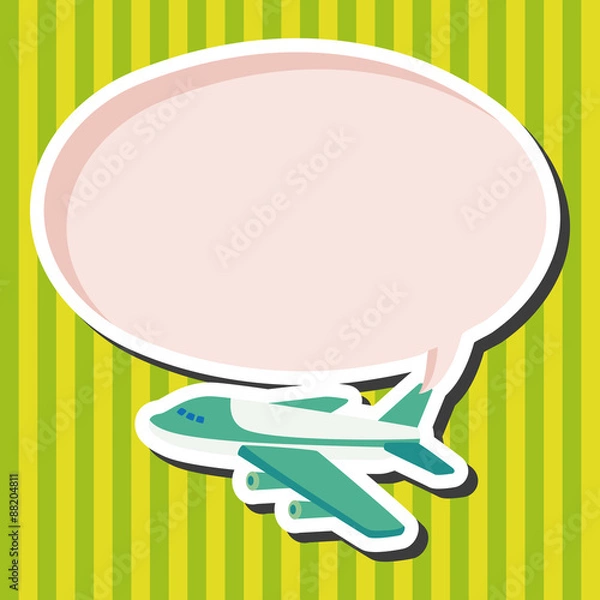 Obraz transportation airplane theme elements