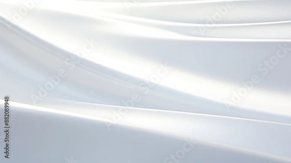 Obraz Abstract white wavy texture with intricate layered design patterns.