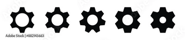 Fototapeta Gear and cogwheel icon set. Setting and setup icon element set - Vector