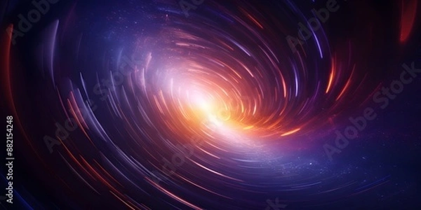 Obraz a twisting hyperspace tunnel spiraling upwards, hyperspace tunnel spiraling upwards creating a captivating sense