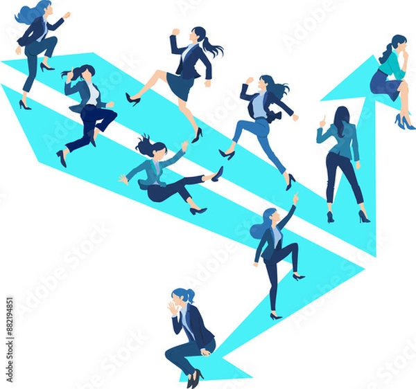 Fototapeta ビジネスにおけるロードマップのイラスト