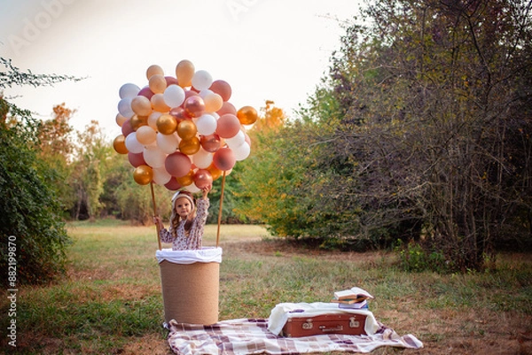 Obraz girl with balloons