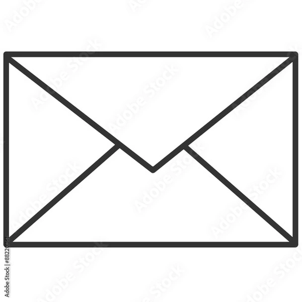 Obraz white envelope mail icon sign