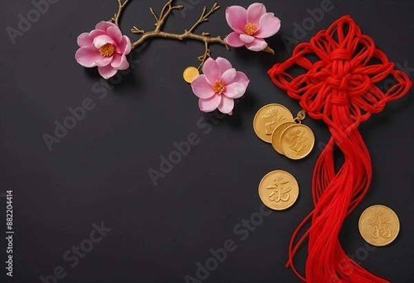 Fototapeta Chinese new year lunar year color digital art photography