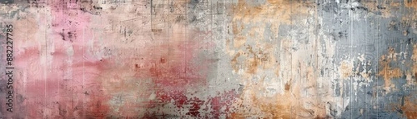 Fototapeta Abstract textured background with a blend of pastel colors and rugged textures, perfect for modern art and design projects.