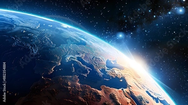 Fototapeta A view of the Earth from space