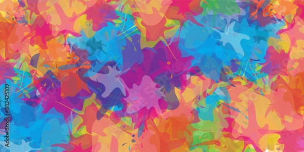 Obraz Abstract rainbow splashes background design.