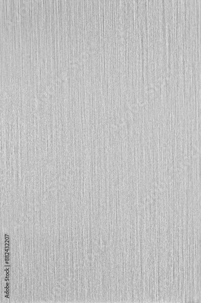 Fototapeta Natural Silvery Grey Satin Brushed Aluminium Plate, Bright Abstract Texture Background Flat Lay, Large Detailed Textured Vertical Aluminum Pattern Macro Closeup, Blank Empty Copy Space