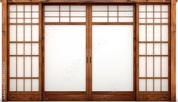 Obraz wooden window dooor isolated on white