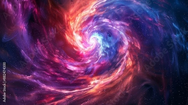 Fototapeta The Beauty of Dazzling Nebula Rotation: The Charm of Cosmic Nebula: Dazzling Rotating Wallpaper Background, an abstract wallpaper background that stuns the universe, aims to become a bestseller