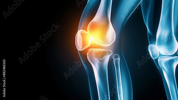 Fototapeta 人間の膝のレントゲン画像