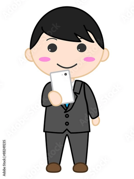 Fototapeta スーツ男性　笑顔