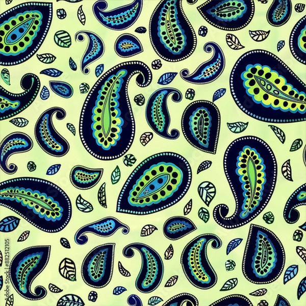 Fototapeta ペイズリー生地