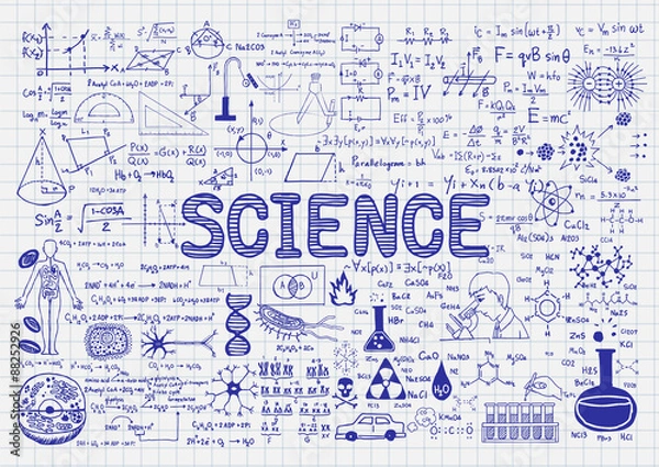 Obraz Ręcznie rysowane nauki na papierze