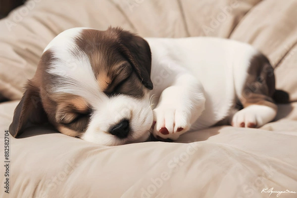 Obraz A cute sleeping puppy