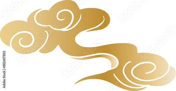 Fototapeta Chinese traditional retro golden cloud