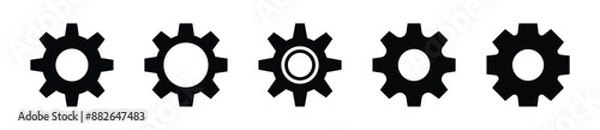 Fototapeta Setting icon set. Setting, cogwheel, gear icon element set - Vector