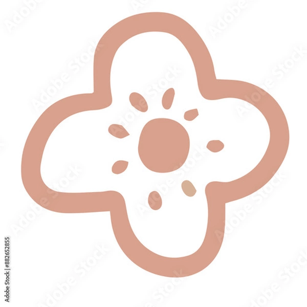 Obraz Boho Floral Element Cute