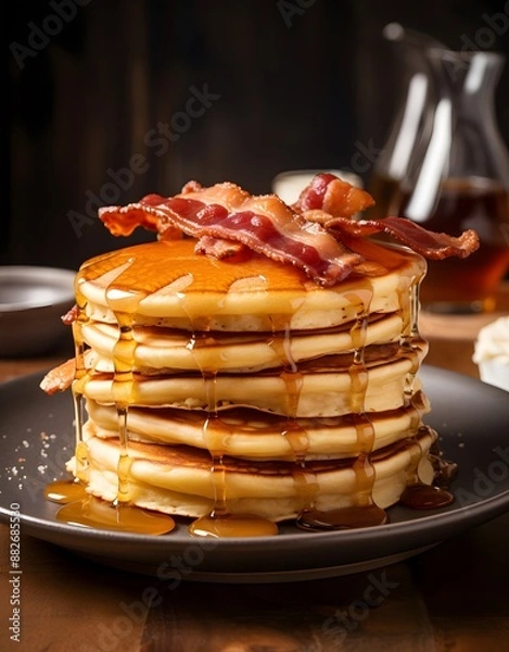 Fototapeta Stack of Pancakes with Syrup