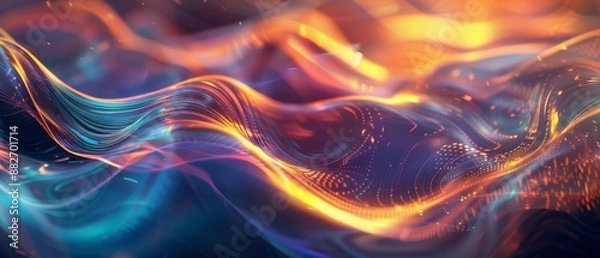 Fototapeta Abstract glass waves on a background. Modern abstract background for banner, art, ads, and many more