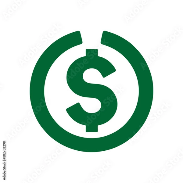 Fototapeta Innovative and Modern Logo Design Featuring a Prominent Dollar Symbol