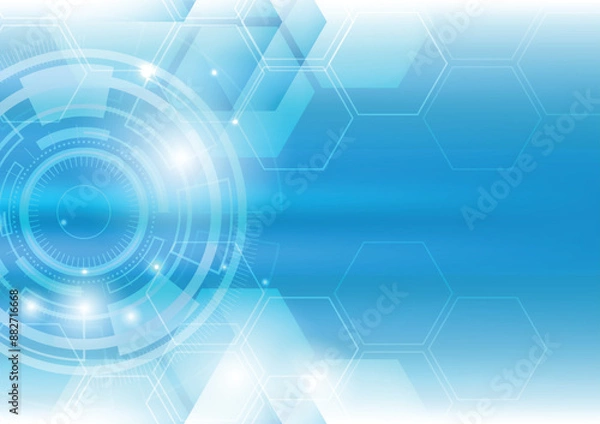 Fototapeta Abstract high tech futuristic technology design