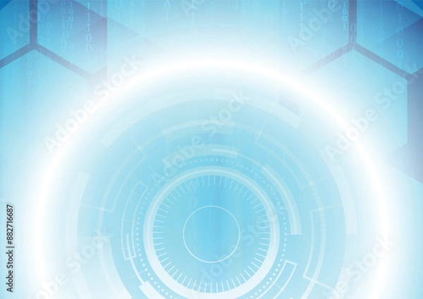 Fototapeta Abstract high tech futuristic technology design.