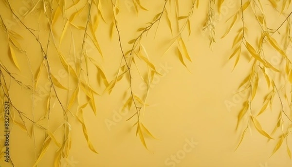 Fototapeta Clear Plain Shiny Warm Soft Vintage Bokeh Cloudy Wave Like Geometric Yellow Background or Texture