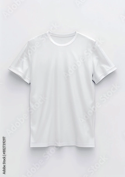 Fototapeta 3D render of T-shirt mockup for brand ads, placed on white background
