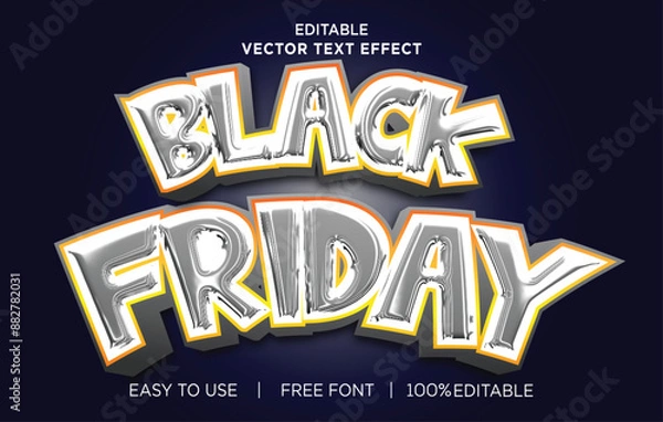 Fototapeta Black Friday 3d text effect.