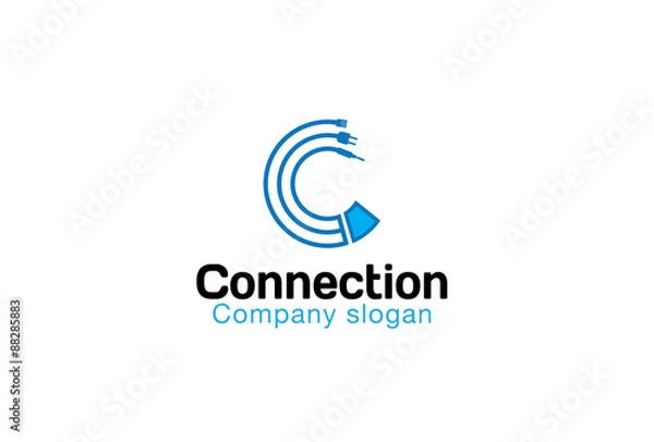 Fototapeta Connection Logo template
