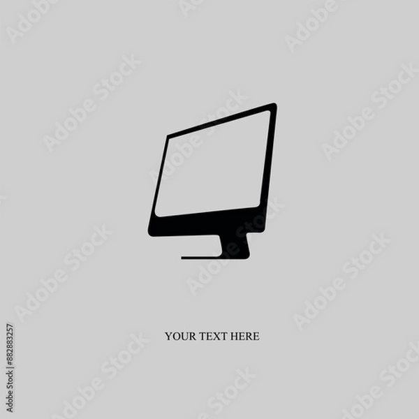 Fototapeta computer monitor icon for web vector