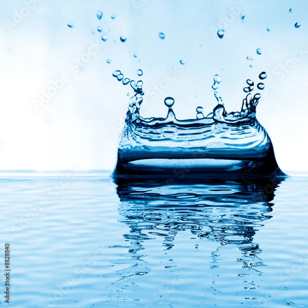 Obraz colossal water splash macro close up