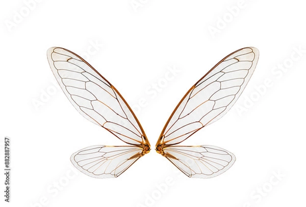Obraz cicada insect wings on a white,isolated