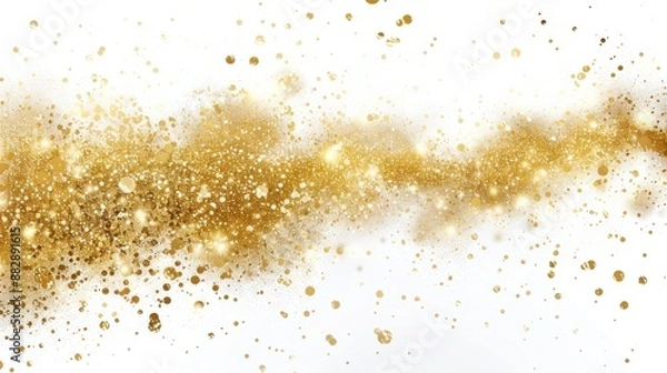 Obraz Pile of Golden Glitter Particles